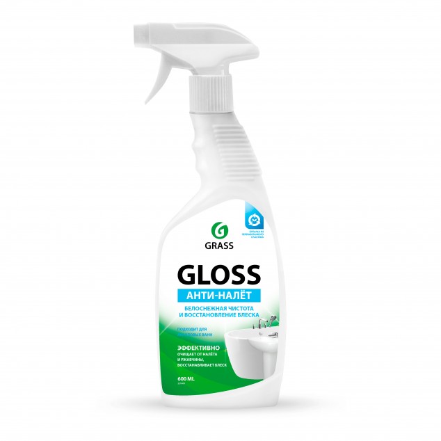 Чистящее средство для ванной комнаты GLOSS 221600, флакон с триггером 600 мл