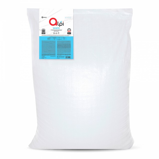 Средство моющее синтетическое порошкообразное ALPI WHITE 125540 для белого белья, упаковка 20 кг